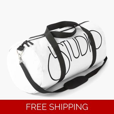 Le Studio Duffle Bag White Black Logo